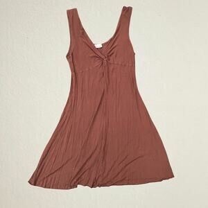 Vintage Y2K brown twist bust dress, boho chic hippie indie Peppermint Bay